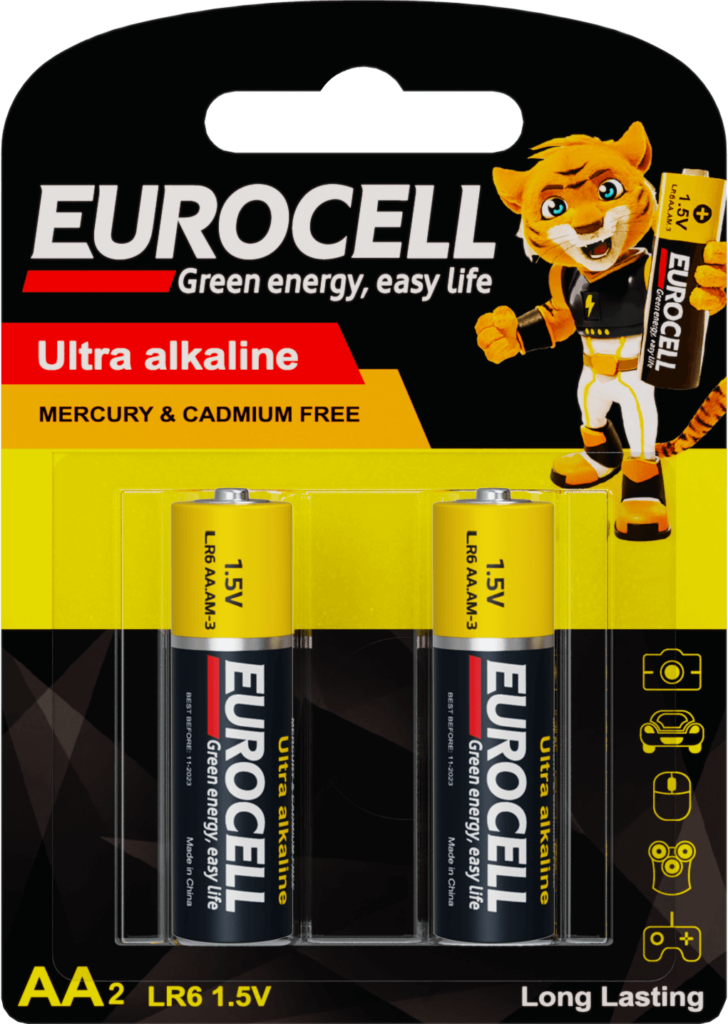 AA2 alkaline battery